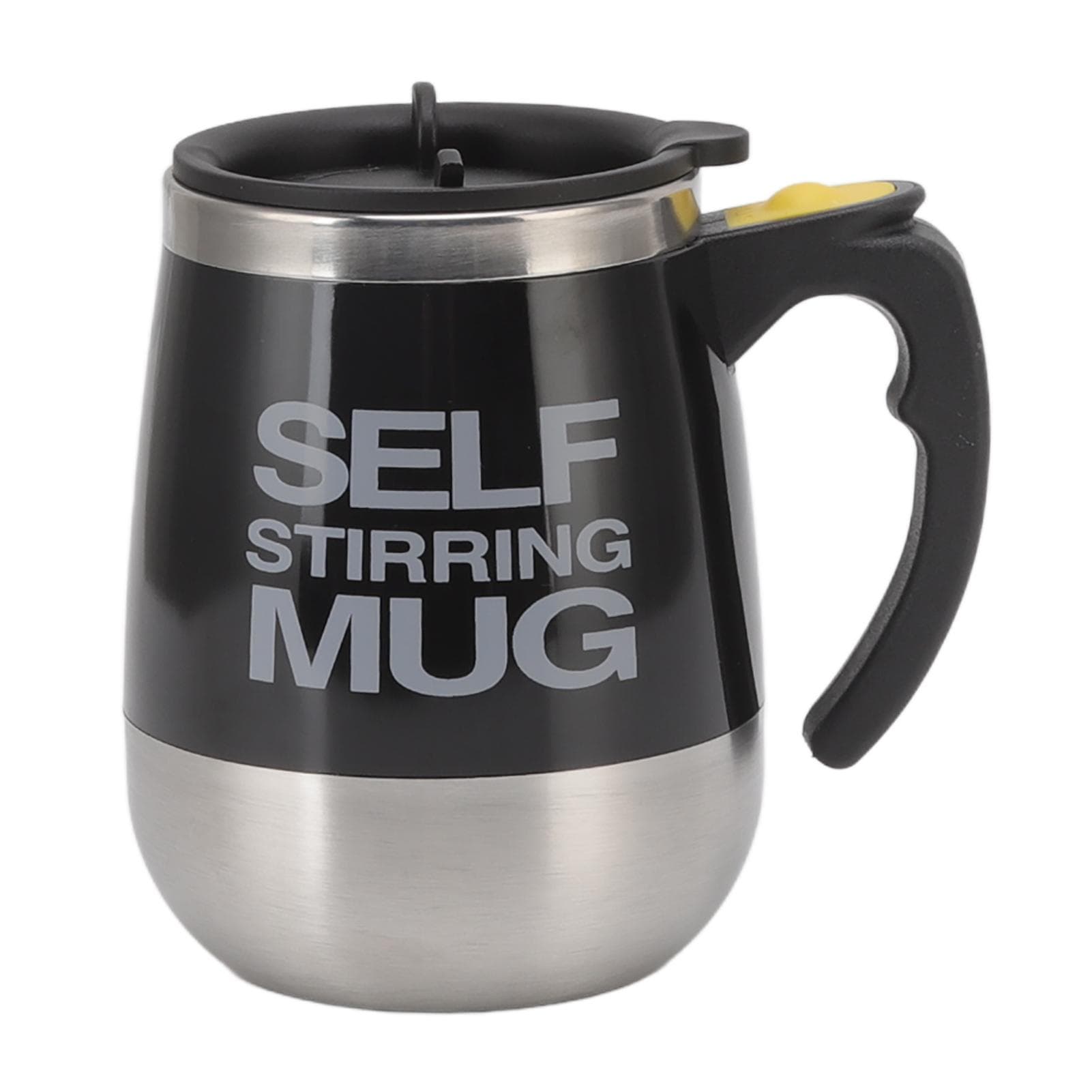 Automatic Stirring Mug 400ml Stainless Steel Liner Battery Powered Electric Mixing Cup for Travel L(for 6.5-9kg) black