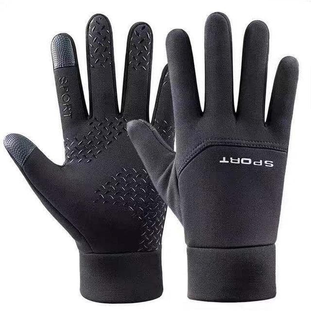 Warm Winter Gloves for Men Touchscreen Waterproof Windproof Gloves Snowboard Motorcycle Riding Driving Unisex XL black