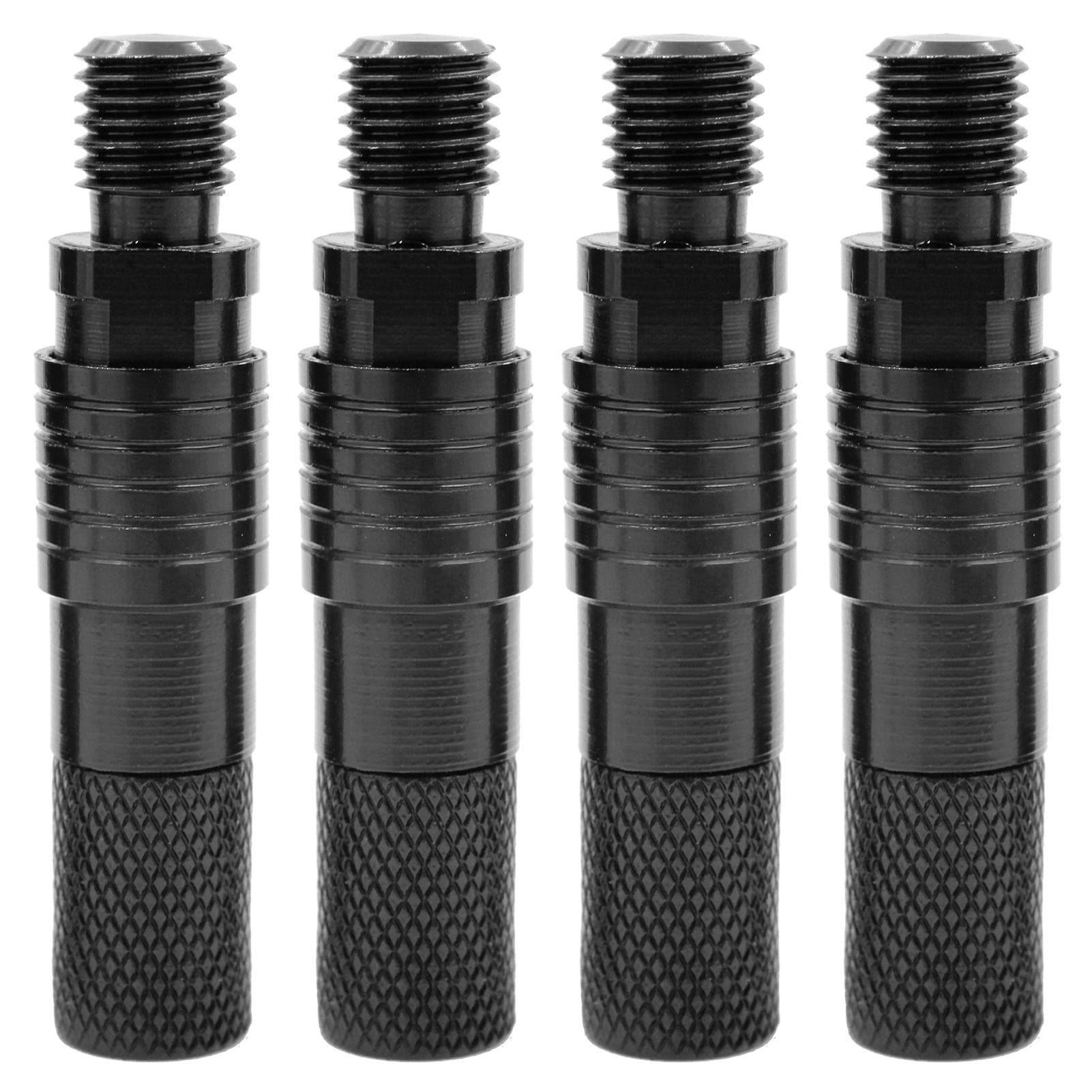 TARUOR 4pcs Fishing Rod Pod Connector Quick Release Bite Alarm Fishing Bank Stick Support Hold S black