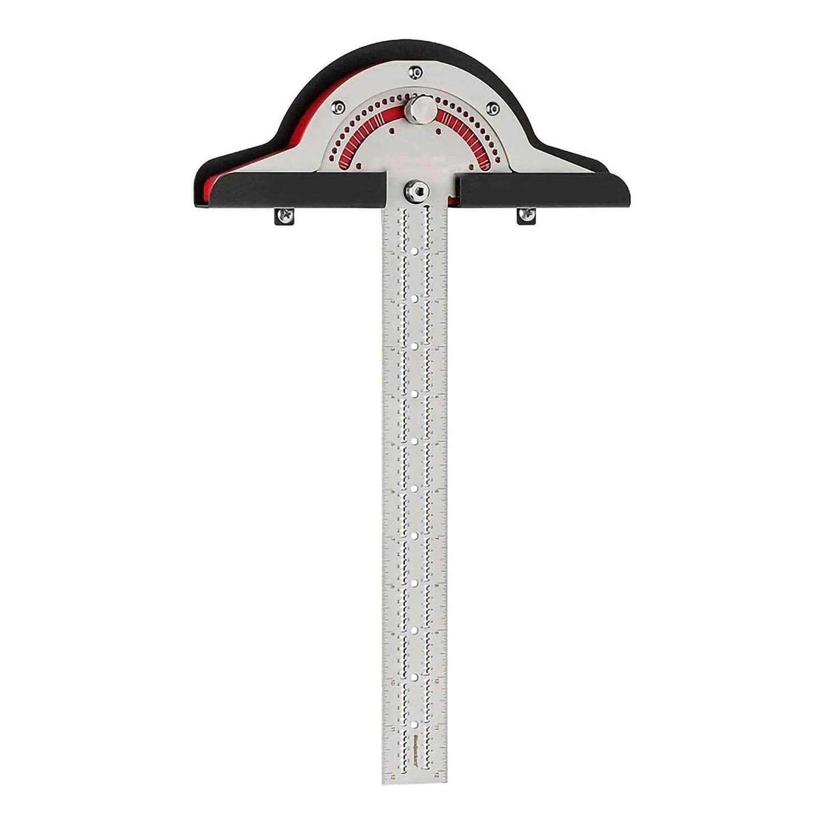 Multifunctional Measuring Ruler Carpenters Ruler Woodworking Positioning Tool Angle Adjusting Ruler 10in