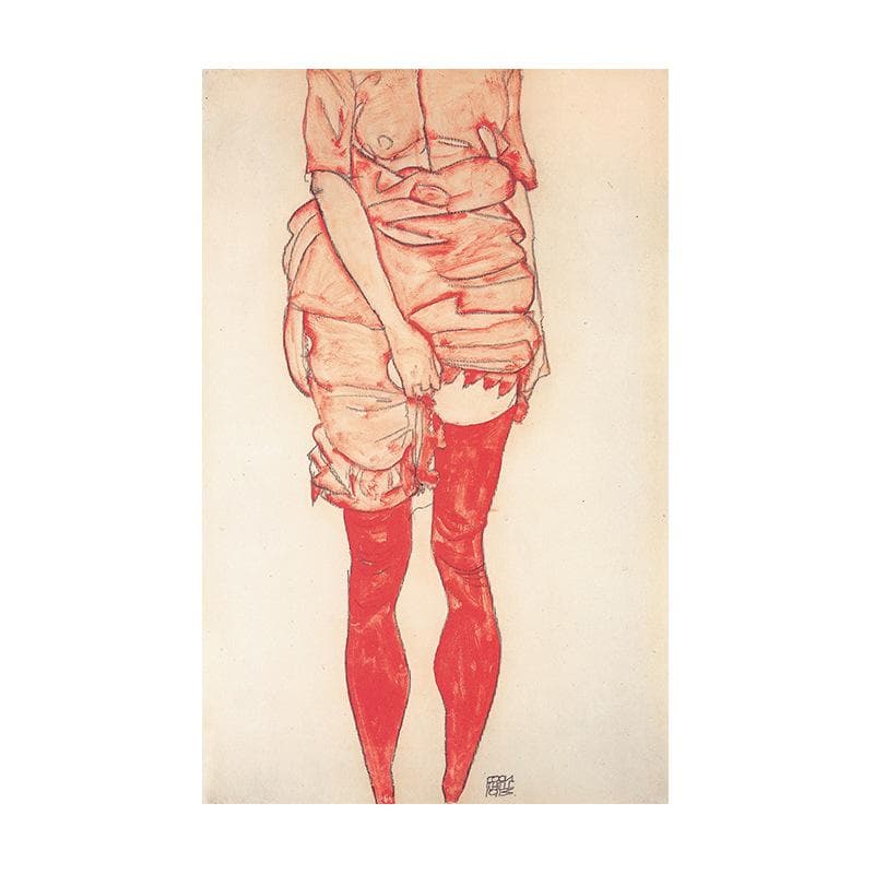 Egon Schiele Body Color Delineation Sketch Figure poster Home Decor Art Canvas Painting Modular Wall Pictures For Living Room 30x45cm