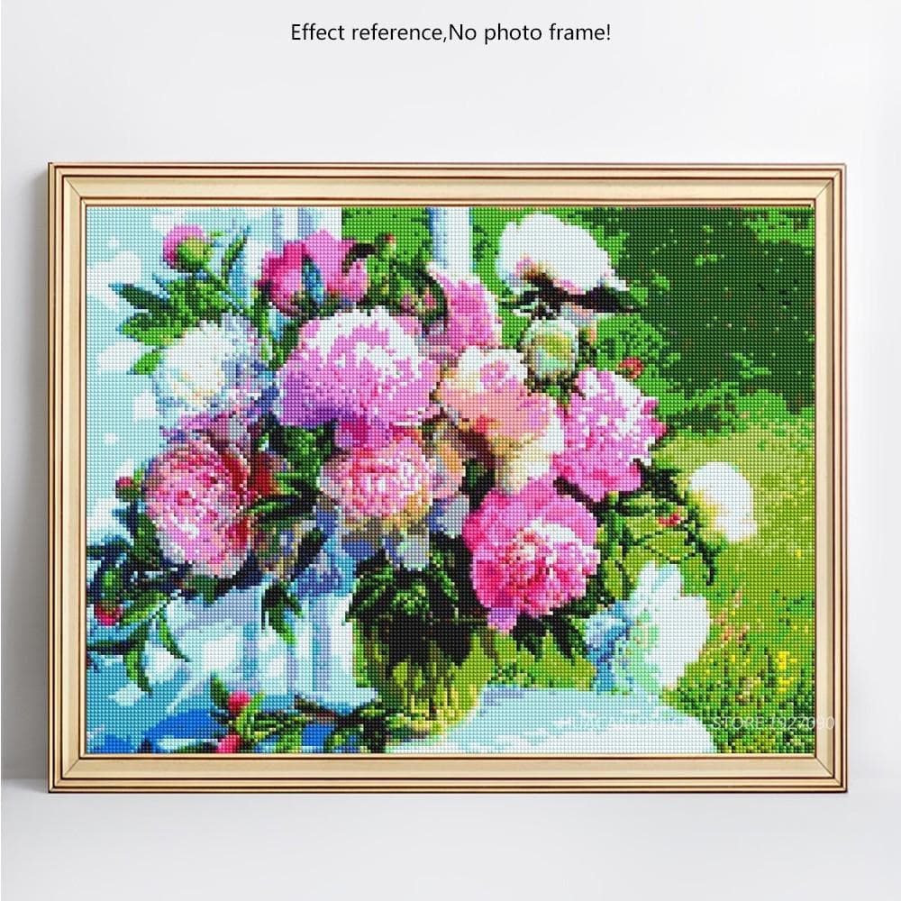 5D DIY Diamond Painting Full Round Flower Embroidery Sale Rhinestone Picture 20X30