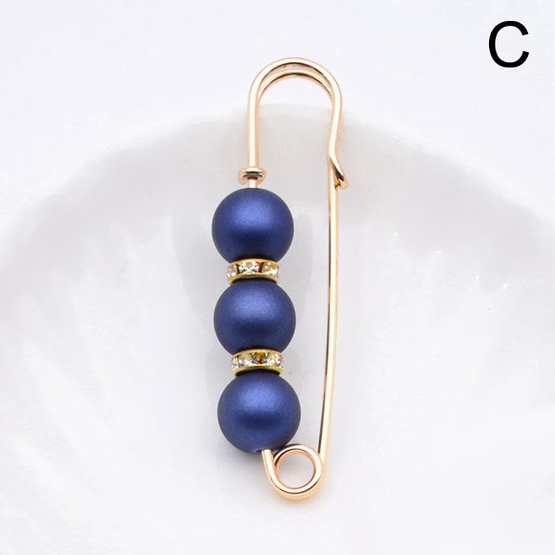 1PC Elegant Simulated Pearl Women Jewelry Accessories Brooches Clothing Ornament Rhinestone C