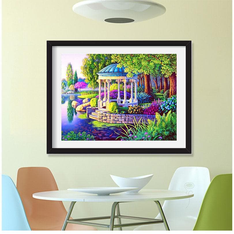 5D Diamond Painting Full Round Scenery Dream House Diamond Painting Diamond Embroidery Rhinestone 20X30CM
