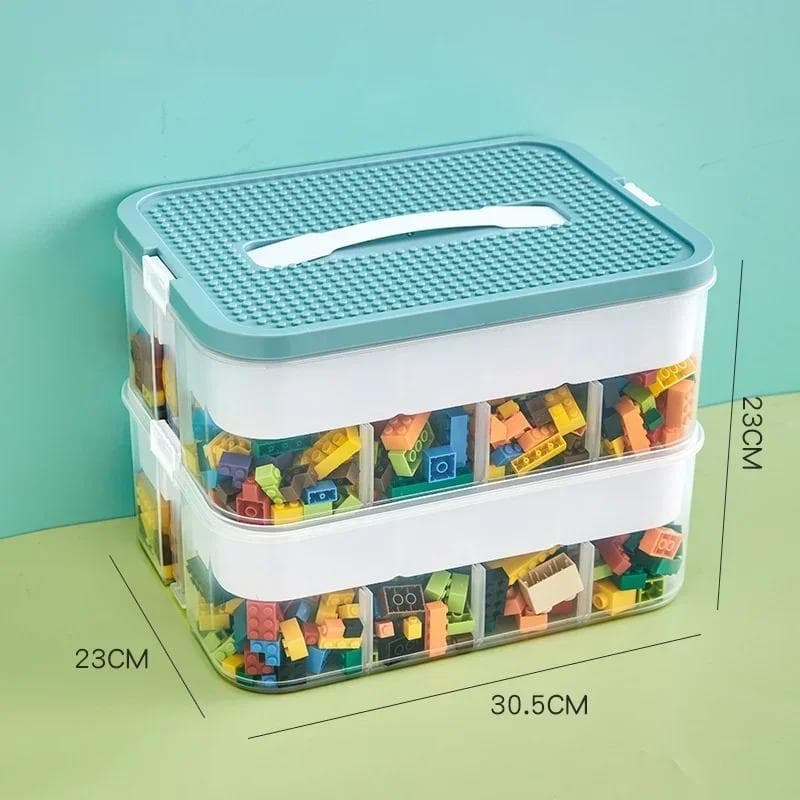 Stackable Building Block Storage Box Transparent Dustproof Moisture-proof Plastic Storage Boxes Lego DIY Educational Toys
