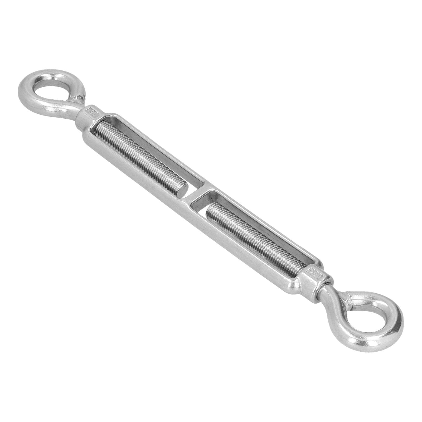 Wire Rope Tensioner 304 Stainless Steel M16 Adjustable Turnbuckle Bolt Hook Rigging AccessoriesCC