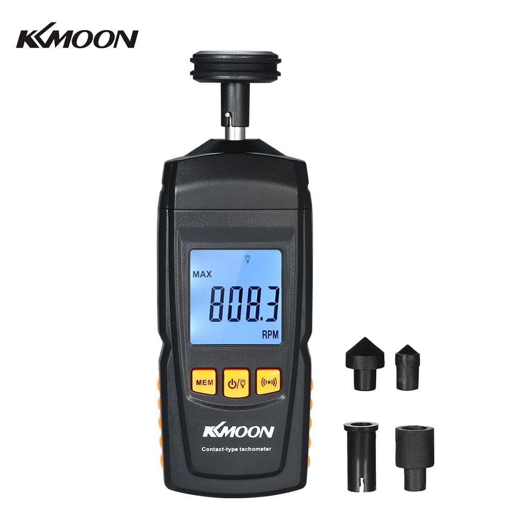 KKmoon Digital Tachometer Handheld Contact Motor Tachometer LCD Speedometer Tach RPM Teste