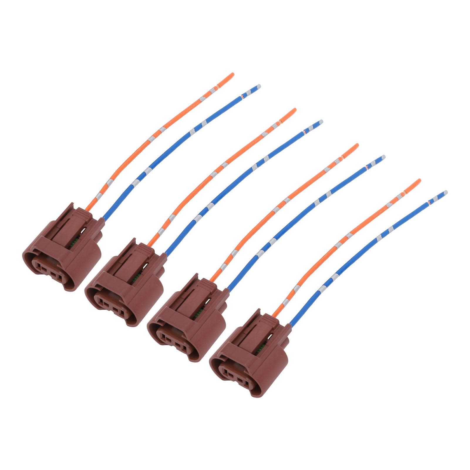 4PCS Headlight Female Socket Adapters Wiring Harness for 9006 HB4 DC12 to 24V for Fog Lamps