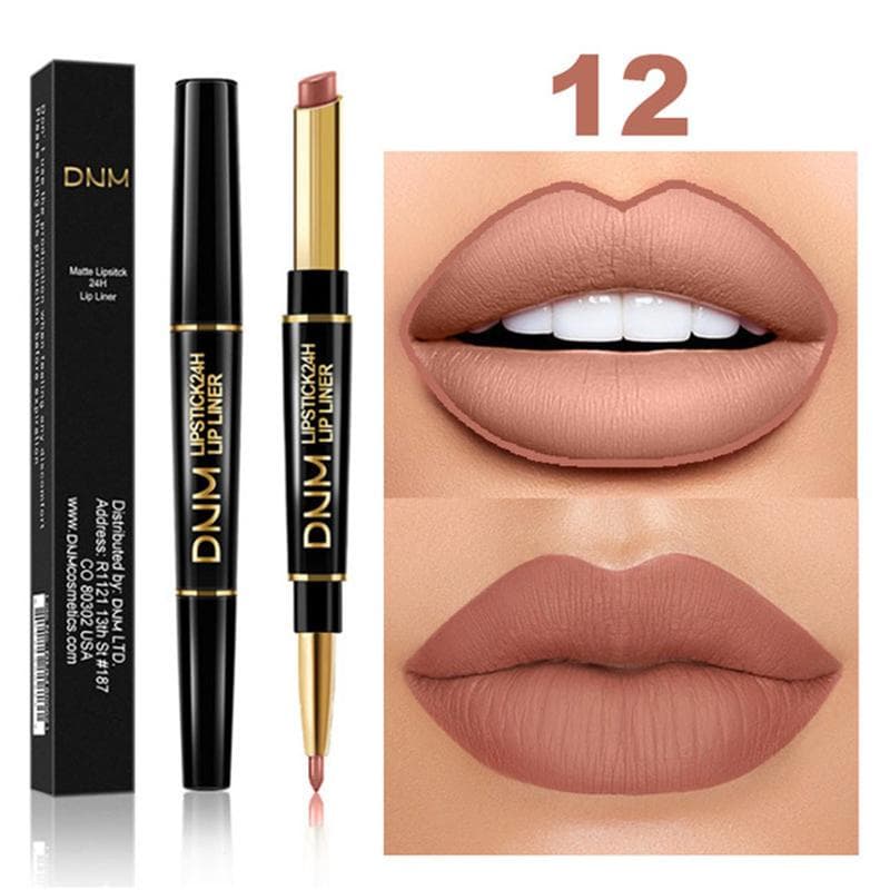 12 Colors Natural Lip Liner Pencil Lipstick Waterproof Moisturizing Two In One Lipstick Lip Profiler Makeup Tool Cosmetics 12