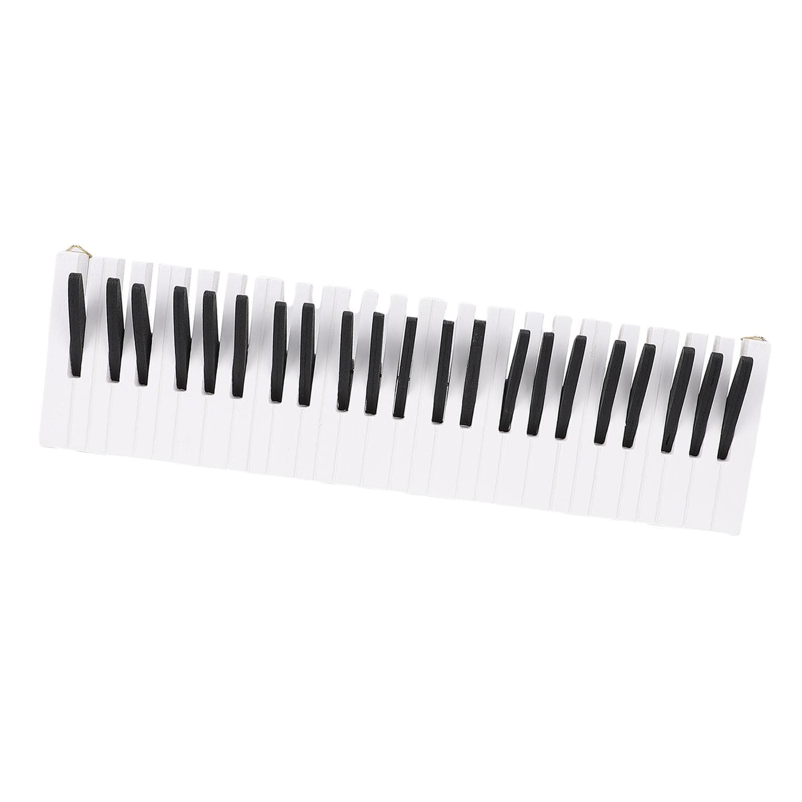 Nordic Style Wall Mounted Coat Rack Hook Piano Key Design Wood Coat Hanger for Home
