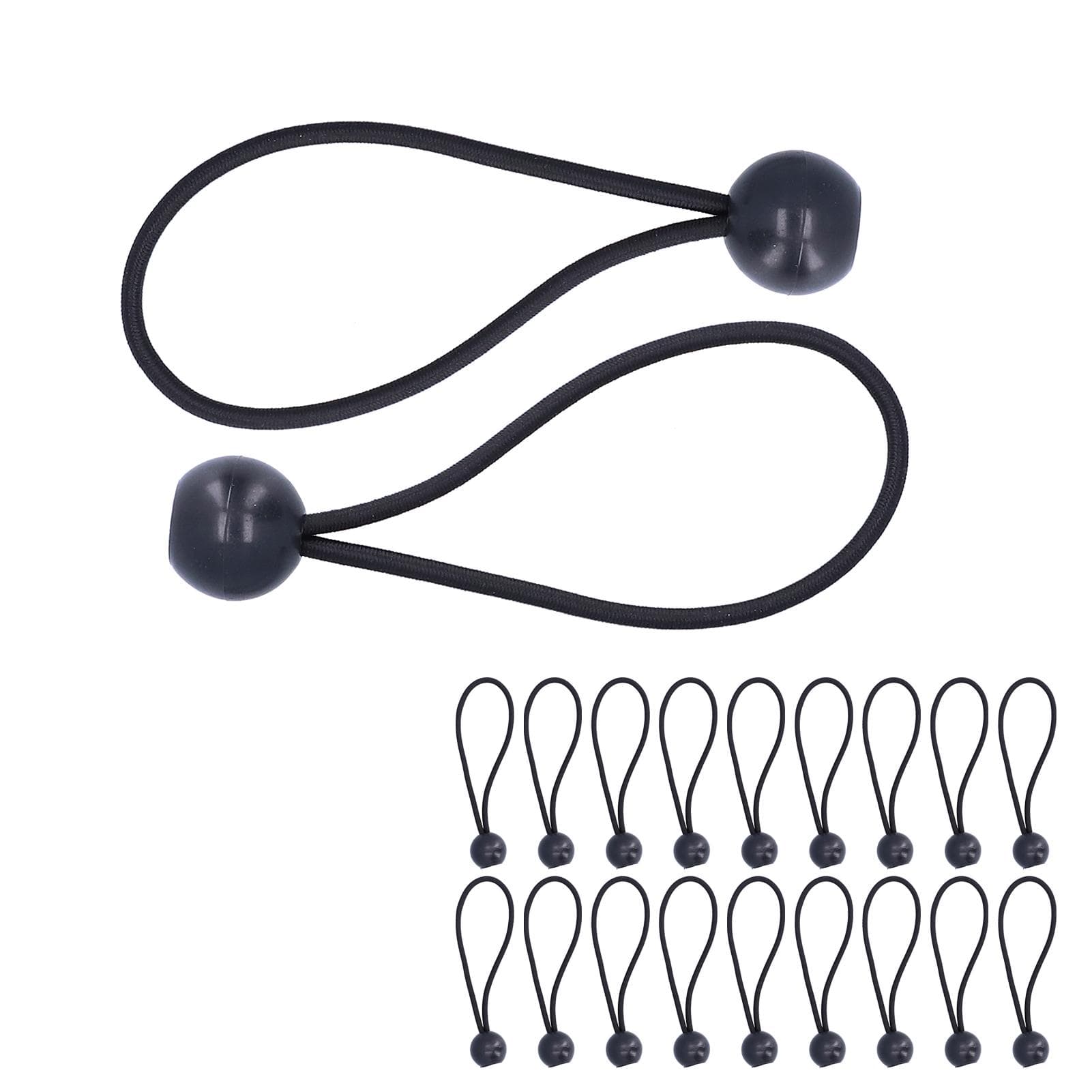20pcs Elastic Ball Bungee Cords Heavy Duty Stretch Rope with Ball Ties for Canopies Tarps