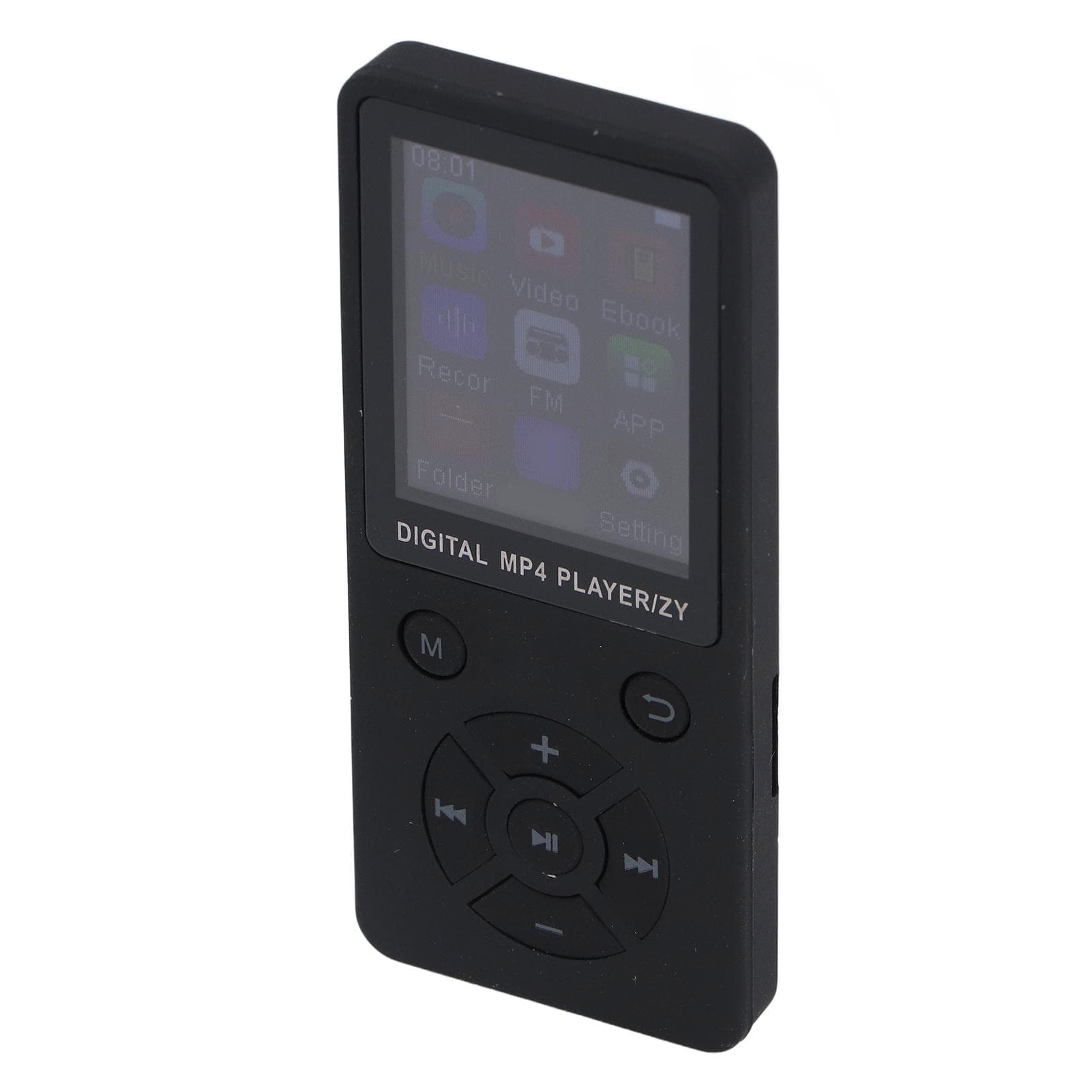 64GB MP3 MP4 Player with Bluetooth 5.0 1.8 Inch Screen Portable HiFi Music Player with Speaker black