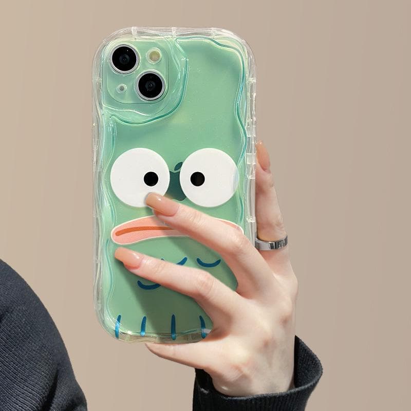 Suitable for Apple 14promax Mobile Phone Case IPhone 15 Transparent Silicone 13mini Cartoon Aggrieved Expression Woman iPhone 6s Plus