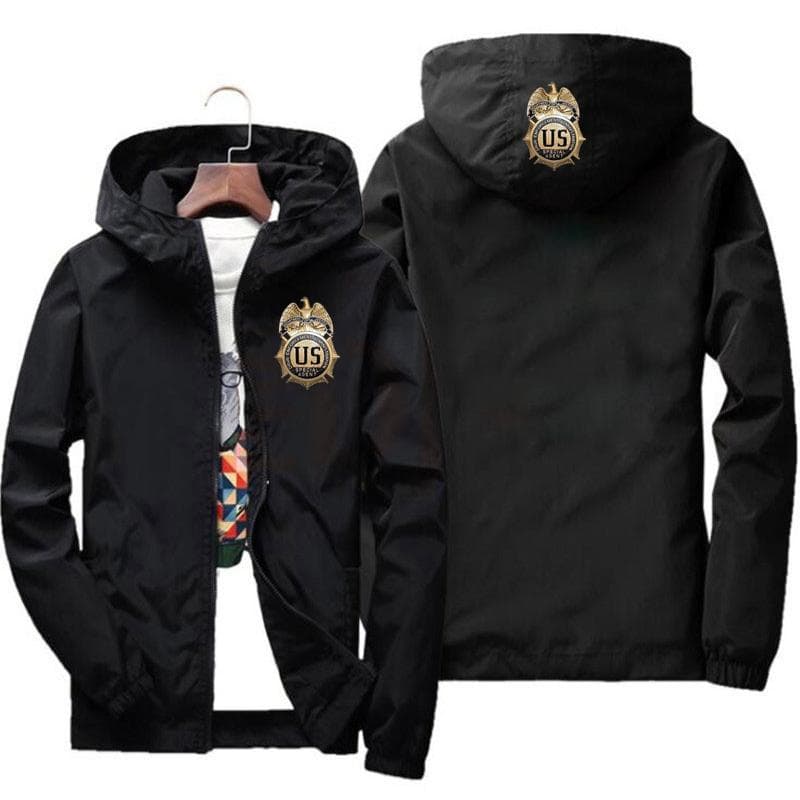 DEA logo zippered jacket men's oversized casual jacket chaquetas hombre 7XL Windbreaker Harajuku street clothing 5XL black