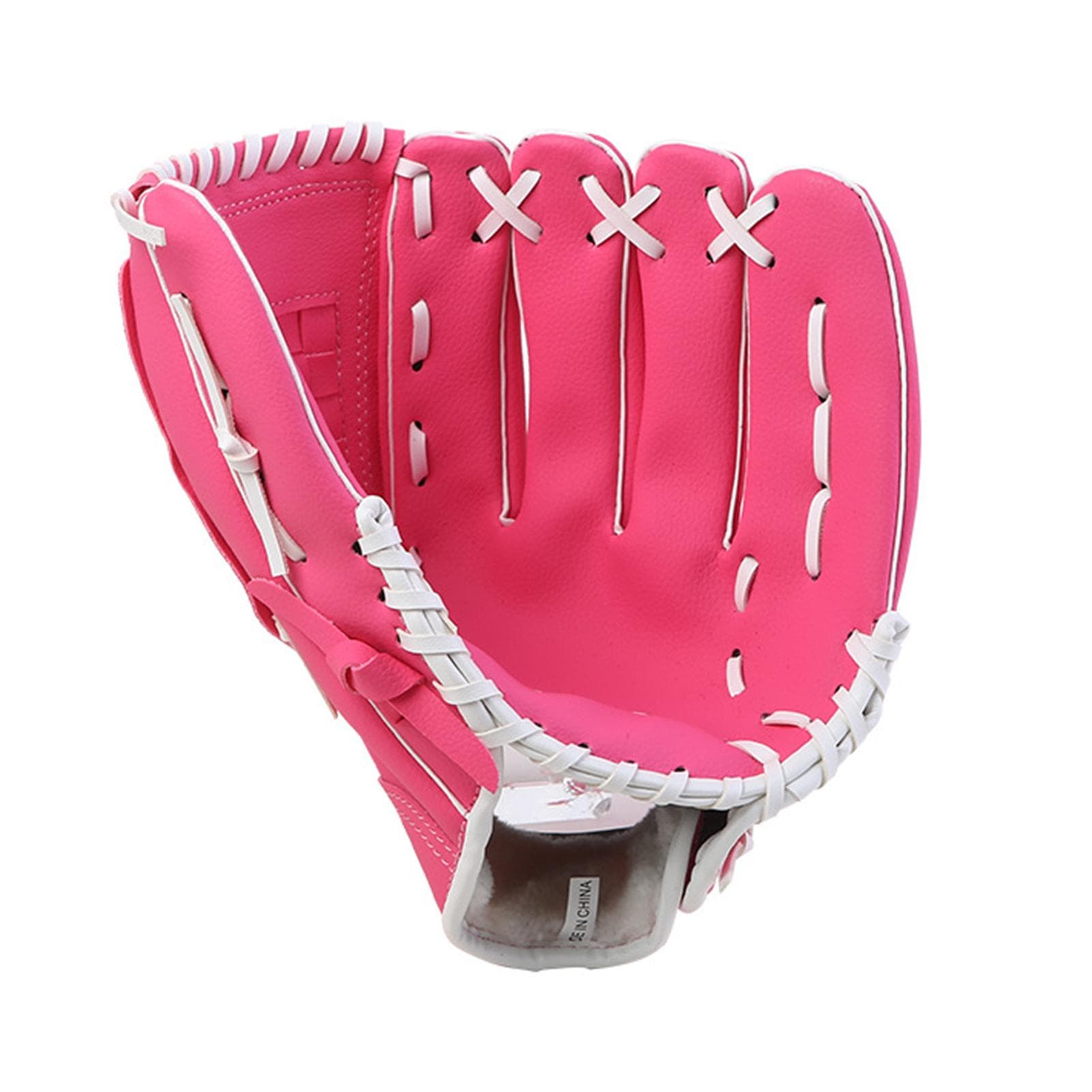 10.5/11.5/12.5 Inch Outdoor Sport Baseball Glove for Kids Youth Adults Left Hand Baseball Practice 10.5 inch rose red