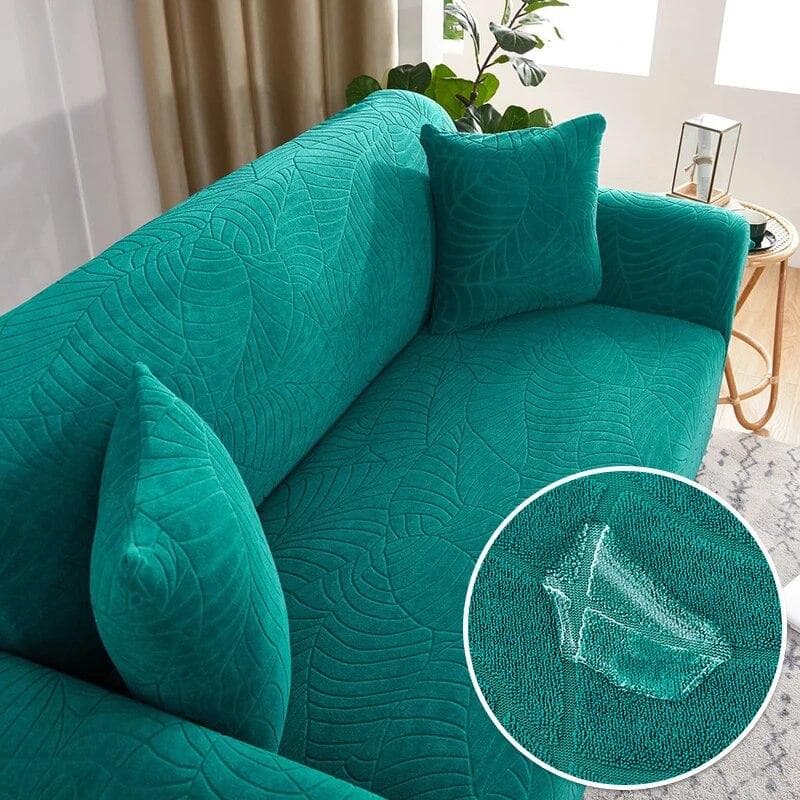 Waterproof Jacquard Sofa Covers Thick Elastic Corner Solid Couch Cover L Shaped Sofa Slipcover Protector 1 /2 /3 /4 Seater 1 Seater 90-140cm