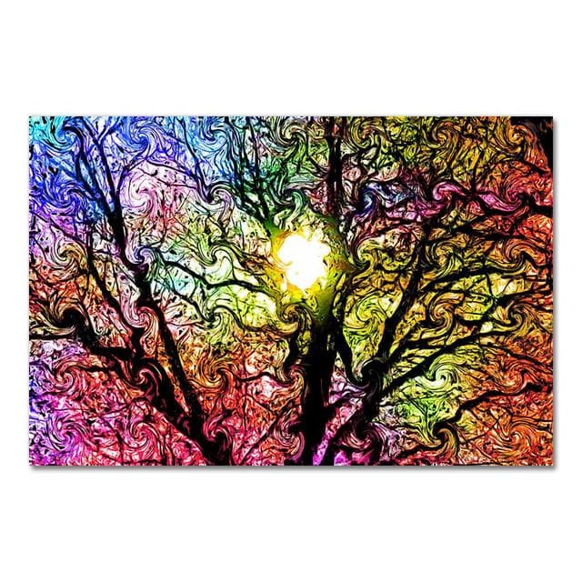 Alex Grey Psychedelic Trippy Tree Life Modular Pictures Modern Home Decoration Wall Art Canvas Prints Painting Bedroom Poster No Frame 40*60cm