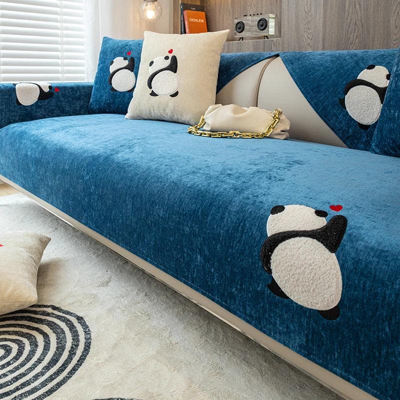 Nordic Style Sofa Cover Cushion Pillowcase Shanier Sofas Towel Is Non Slip Embroidered Sofa Cover Dustproof for Household Use 70X70cm 1pcs