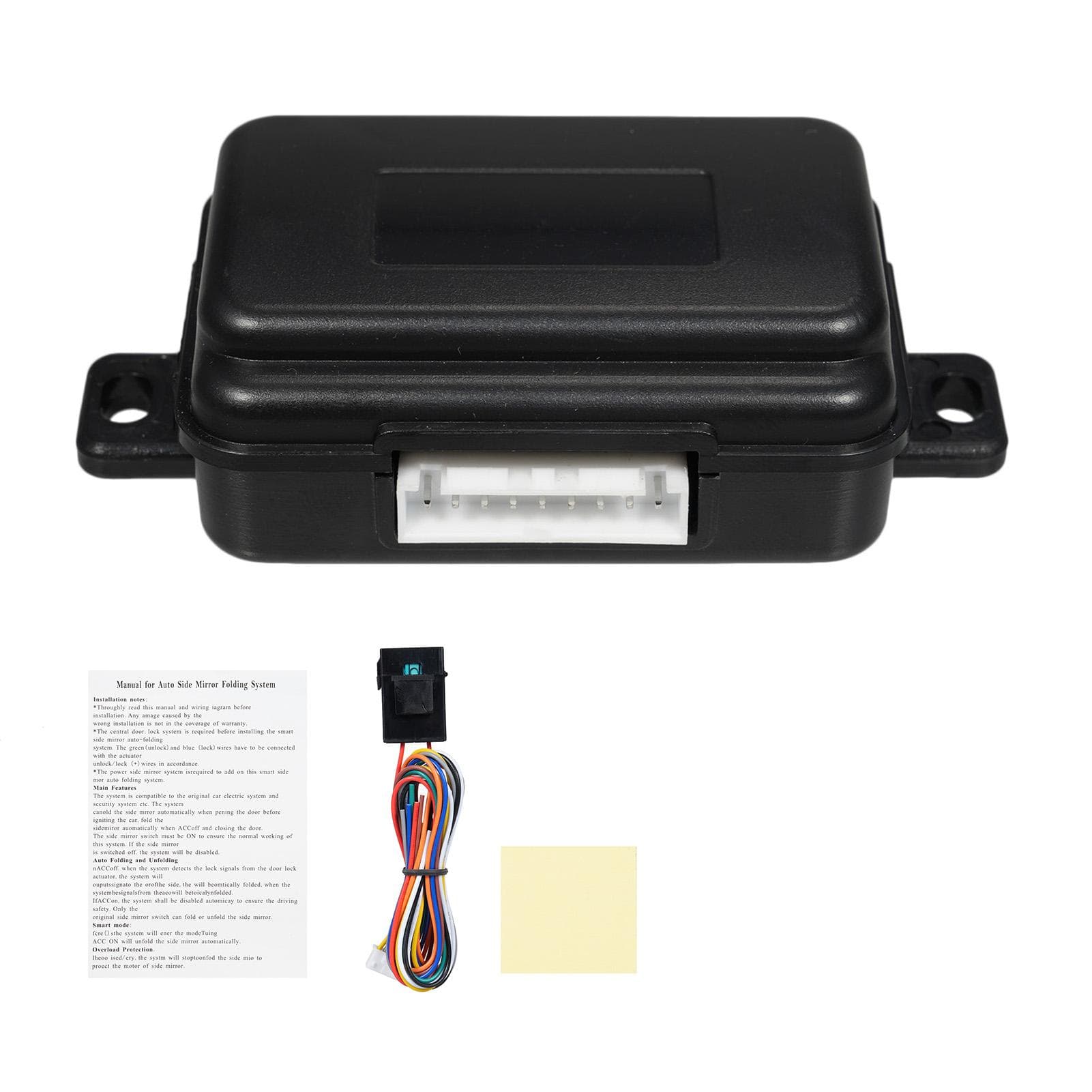 Side Mirror Folding Kit Side Mirror Folding System Rear View Mirror Folding Unfolding System 12V black