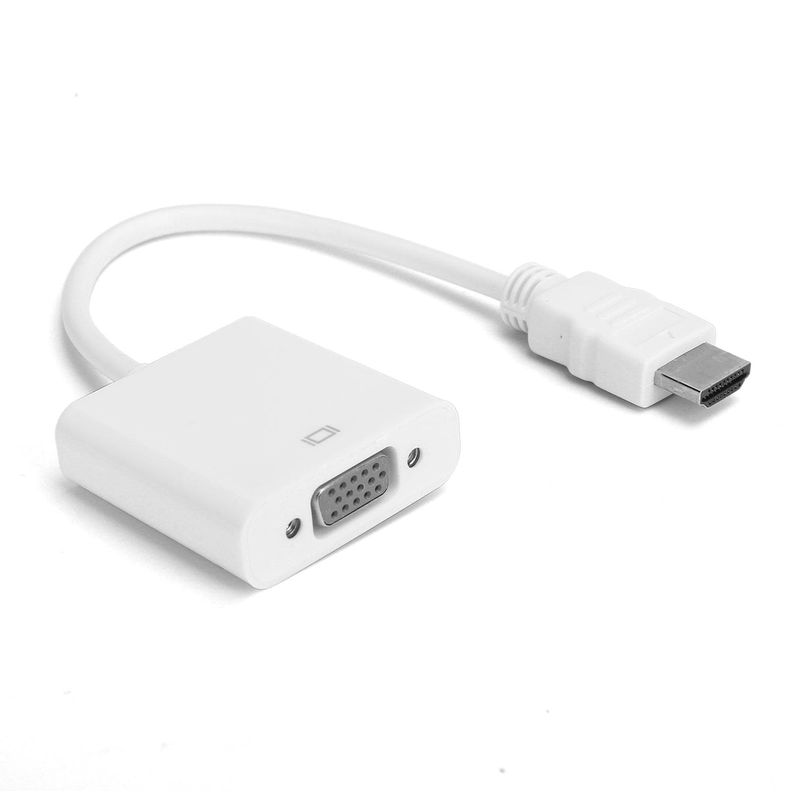 HD Multimedia Interface to VGA Converter Cable with 3.5mm o for ChromebookRaspberry white