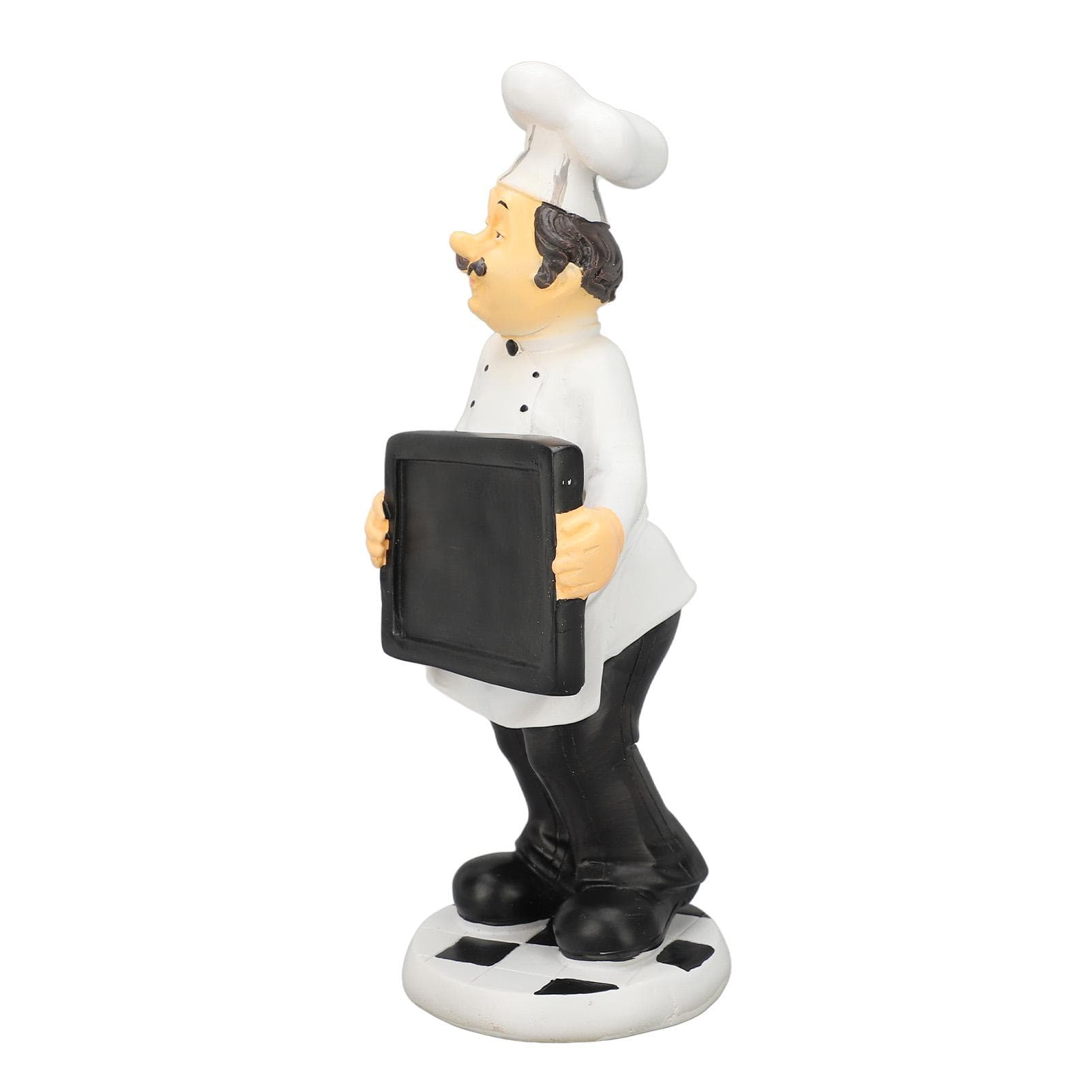 French Chef Figurine Resin Funny Decorative Chef Sculpture Home Decor for Garden Kitchen Family