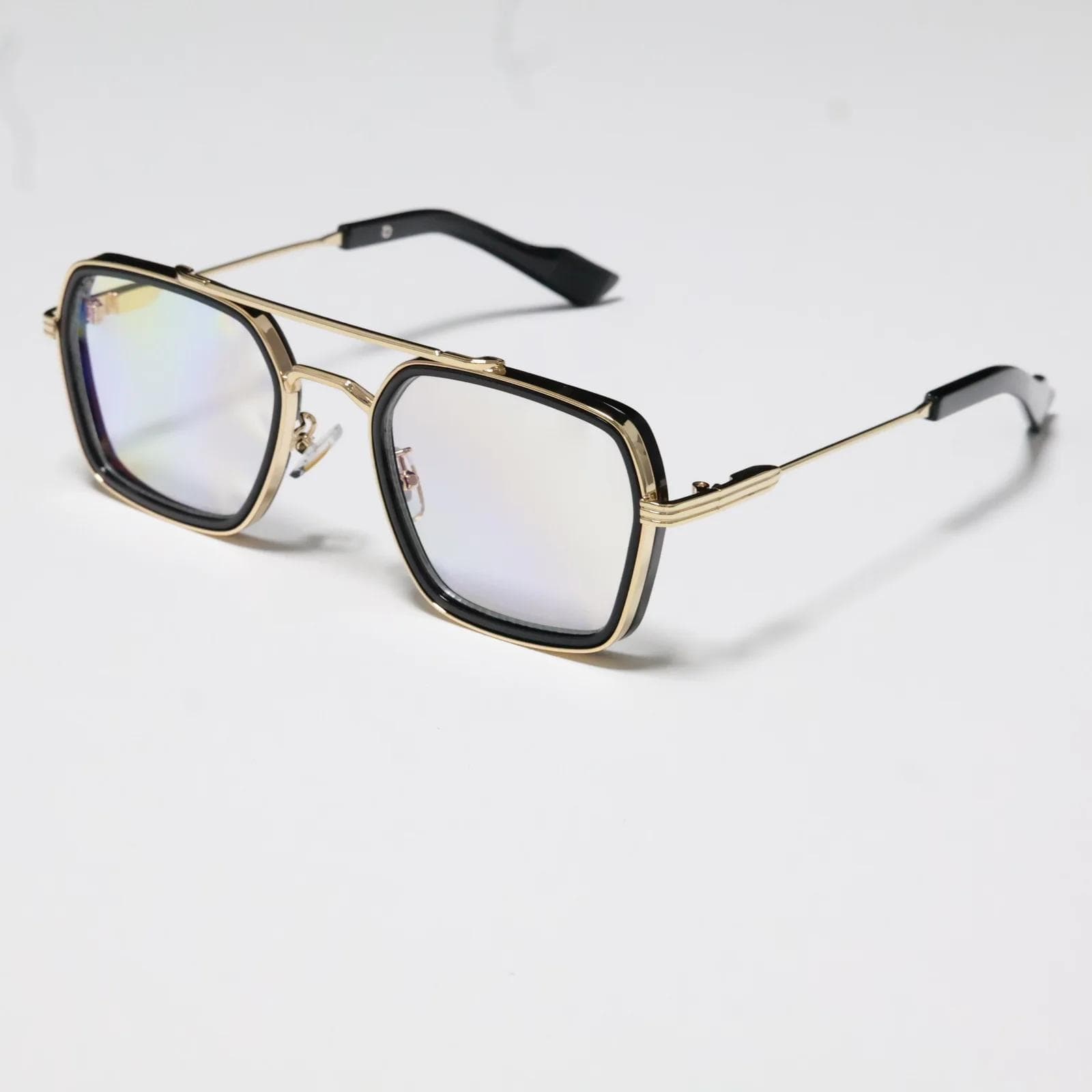 Classic Metal Square Sunglasses For Men Women Luxury Designer Vintage Outdoor Driving Punk UV400 Sun Glasses as the photo