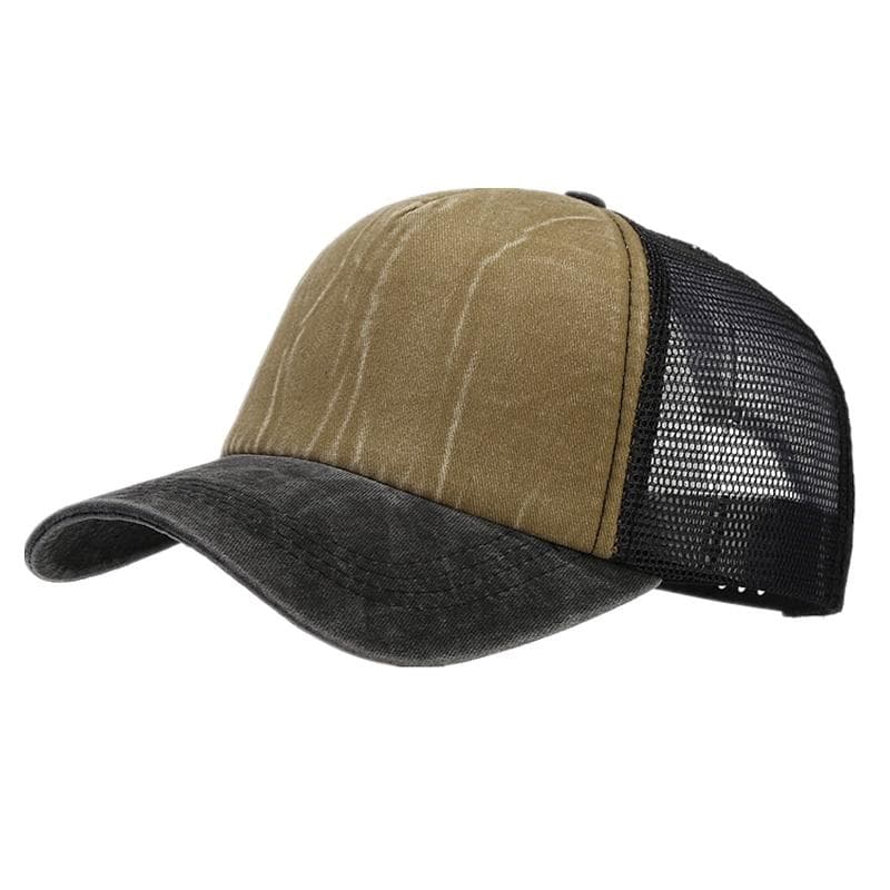 New Unisex Cap Rich Color Washed Cotton Baseball Cap Men Women Casual Trucker Hats 55cm-60cm khaki