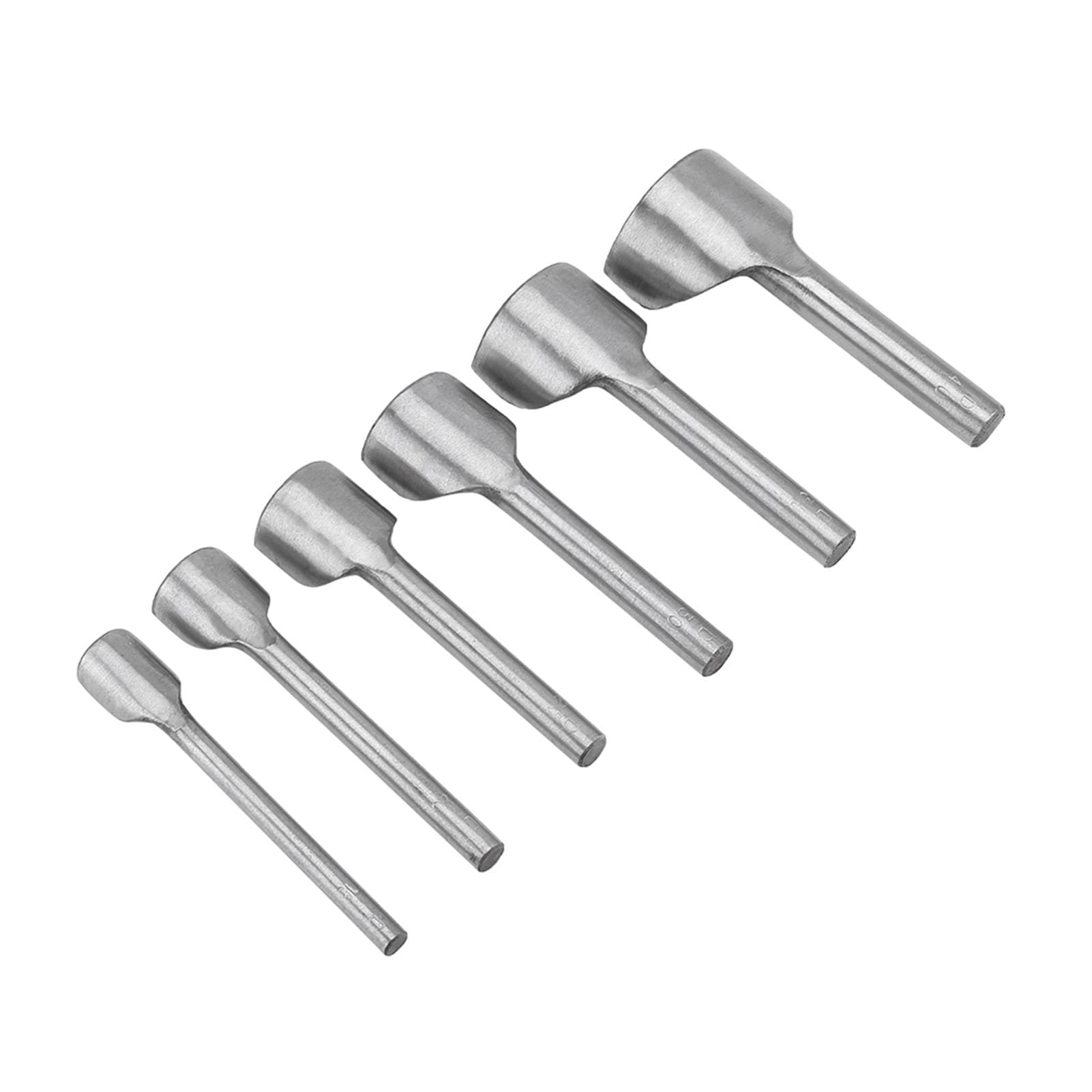 6pcs Set DIY Leather Carft Half -Round Punch Belt End Cutter For Home Leather Sewing(15-40mm)
