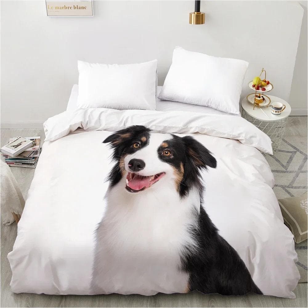 Animal Lie Down Dog Pet Bedding Set Duvet Cover Bedroom Comforter Covers Single Twin King Size Quilt Cover Home Textile AU Double 180x210cm