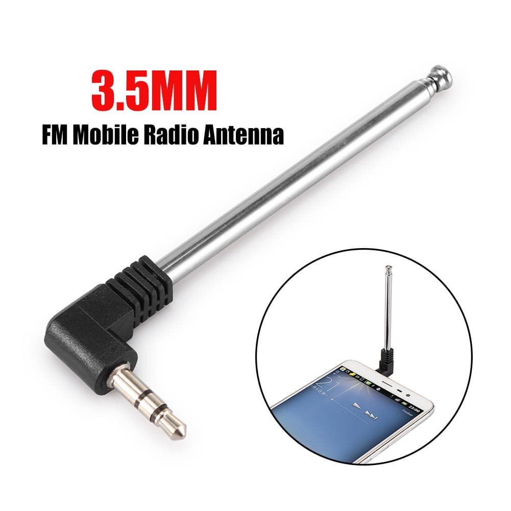 Portable Mini Car Mobile 3.5mm Connector Telescopic FM Phone Antenna one size