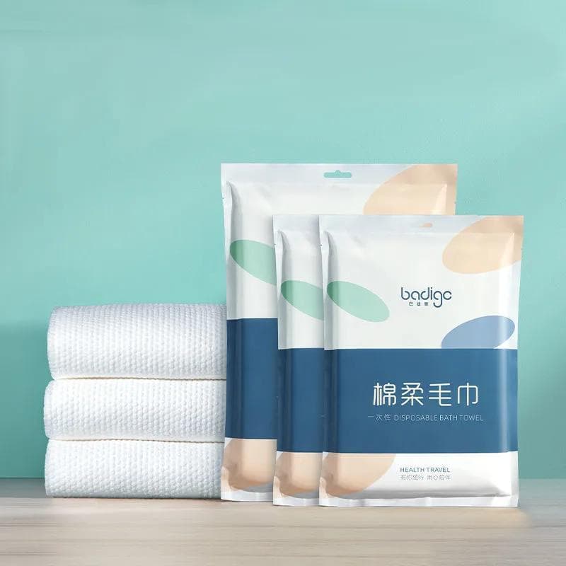 Travel One-time Towel Business Home Thicked Bath & Face Washable Towels Disposable Soft Skin-friendly Cotton Individual Package 1pcs 30x70cm