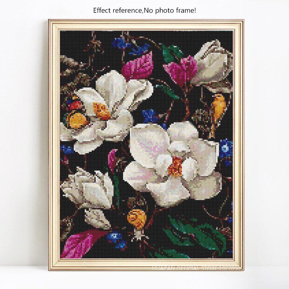 Diamond Mosaic Sale Flowers Diamond Embroidery Full Display Flower Diamond Painting 20X30