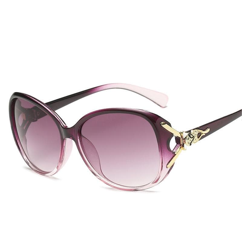 Polarized Vintage Sunglasses for women Metel Frame Best For Outdoor Sport purple