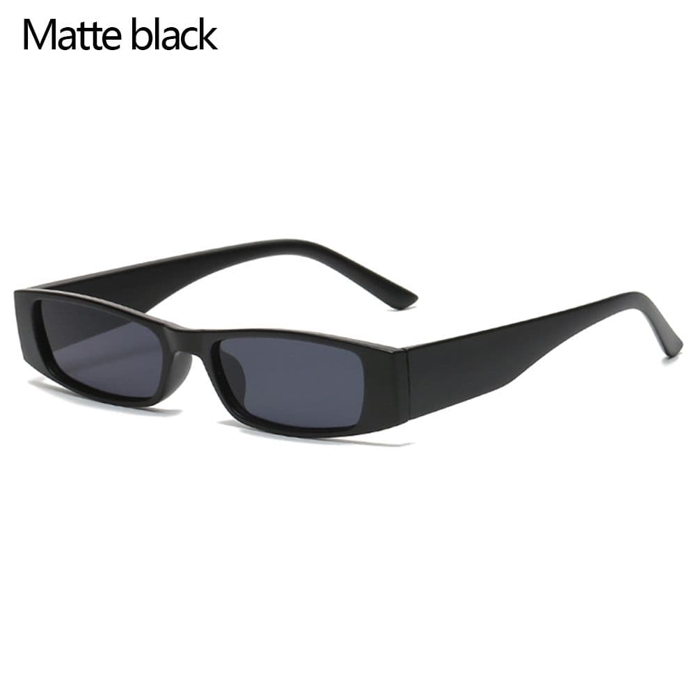 Trending Small Rectangle Sunglasses Narrow Retro Square Eyewear Small Frame Sun Glasses for Women Men