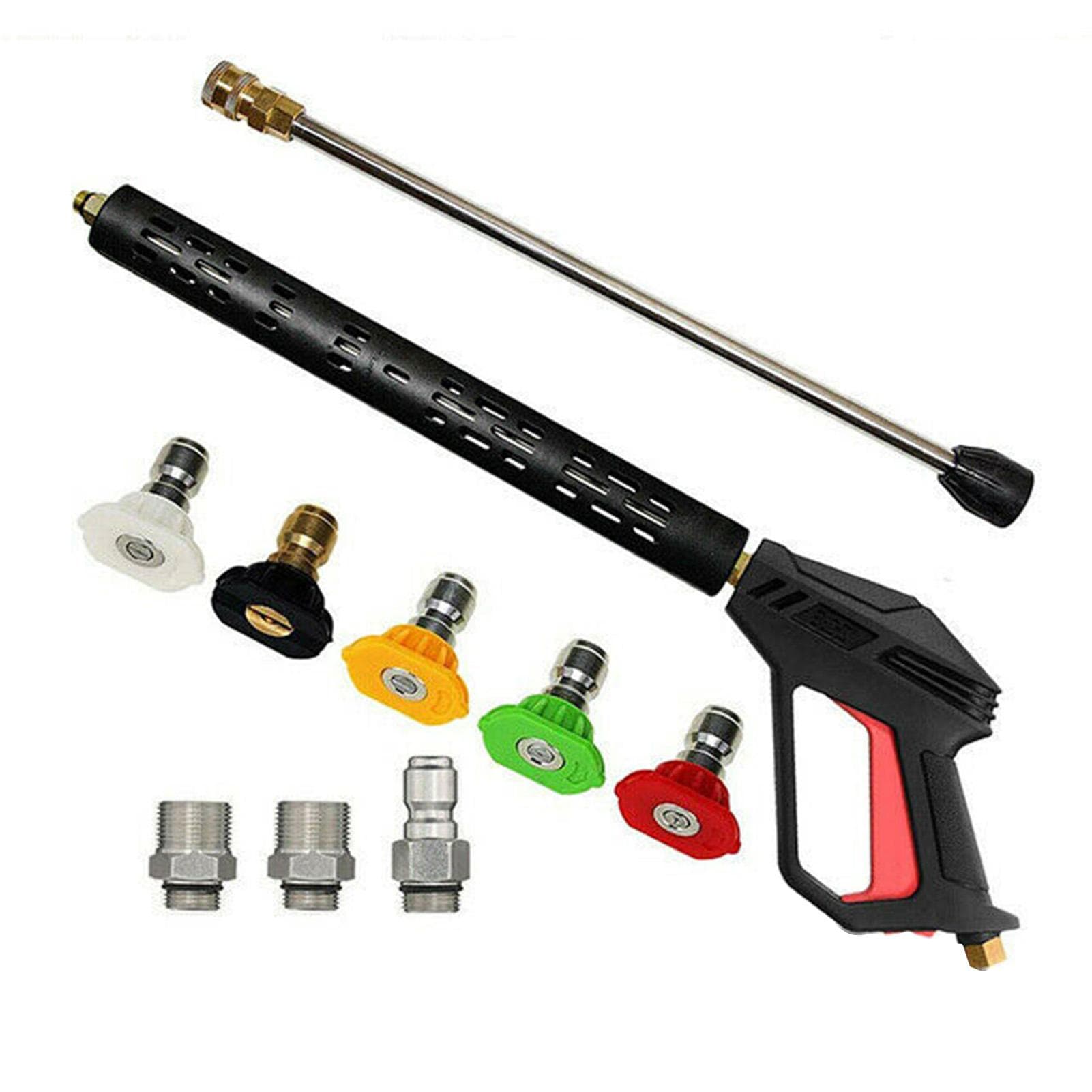 High Pressure Power Washer Sprayer Wand Nozzle Tips Adapters Kit 4000PSI M22 1 Kit