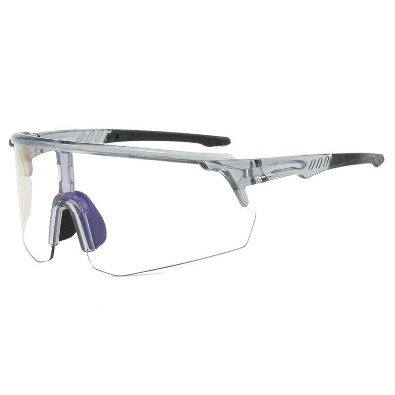 Dual-purpose Cycling Sunglasses Photosensitive Color-changing Windproof Goggles for Men Women Outdoor Sports XSY1058-1