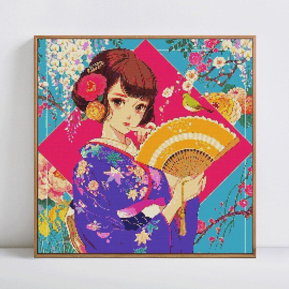 5D DIY Full Round Portrait Diamond Painting Girl Diamond Embroidery Mosaic Animal Decoration 30x30