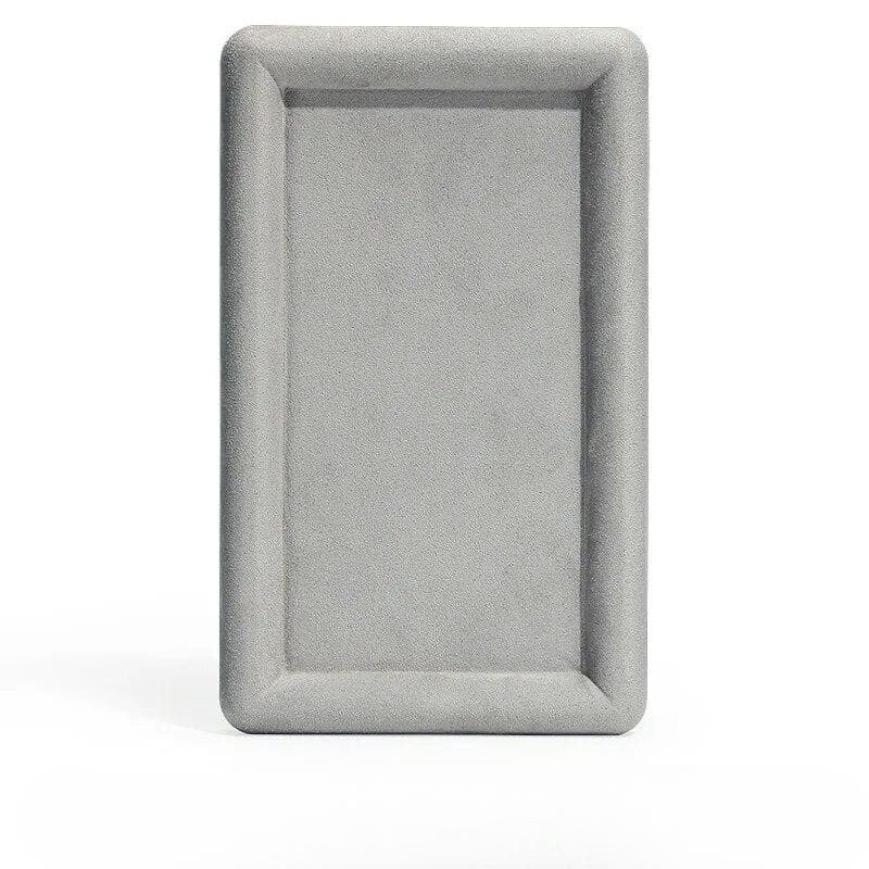 Velvet Jewelry Display Tray Ring Ear Studs Storage Tray Necklace Bracelet Pendant Storage Display Tray grey