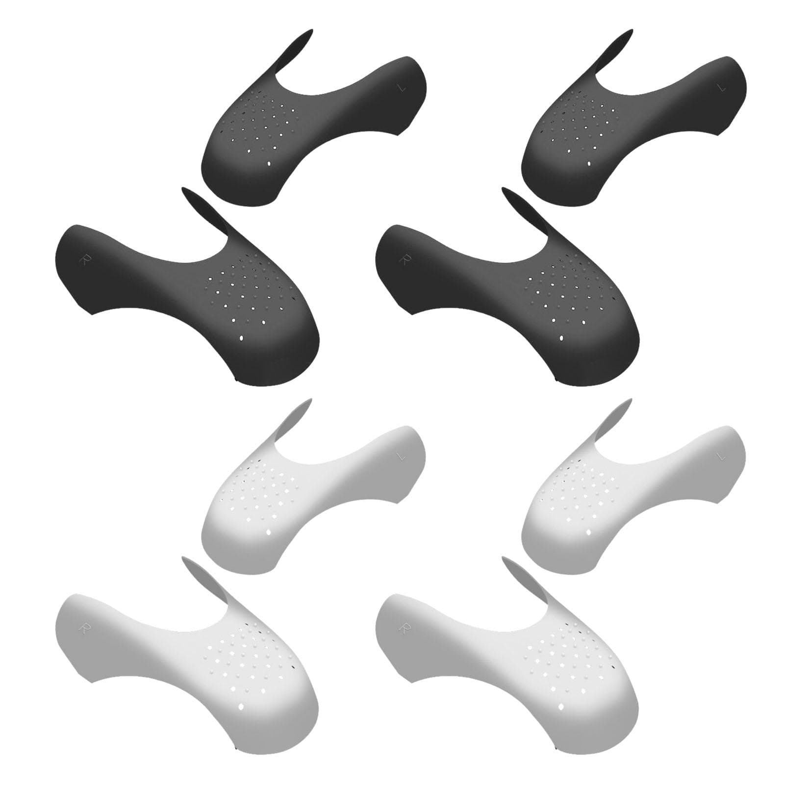 8 Pcs Crease Protectors Washable Reusable White Black Crease Guards for Men Gym Shoes