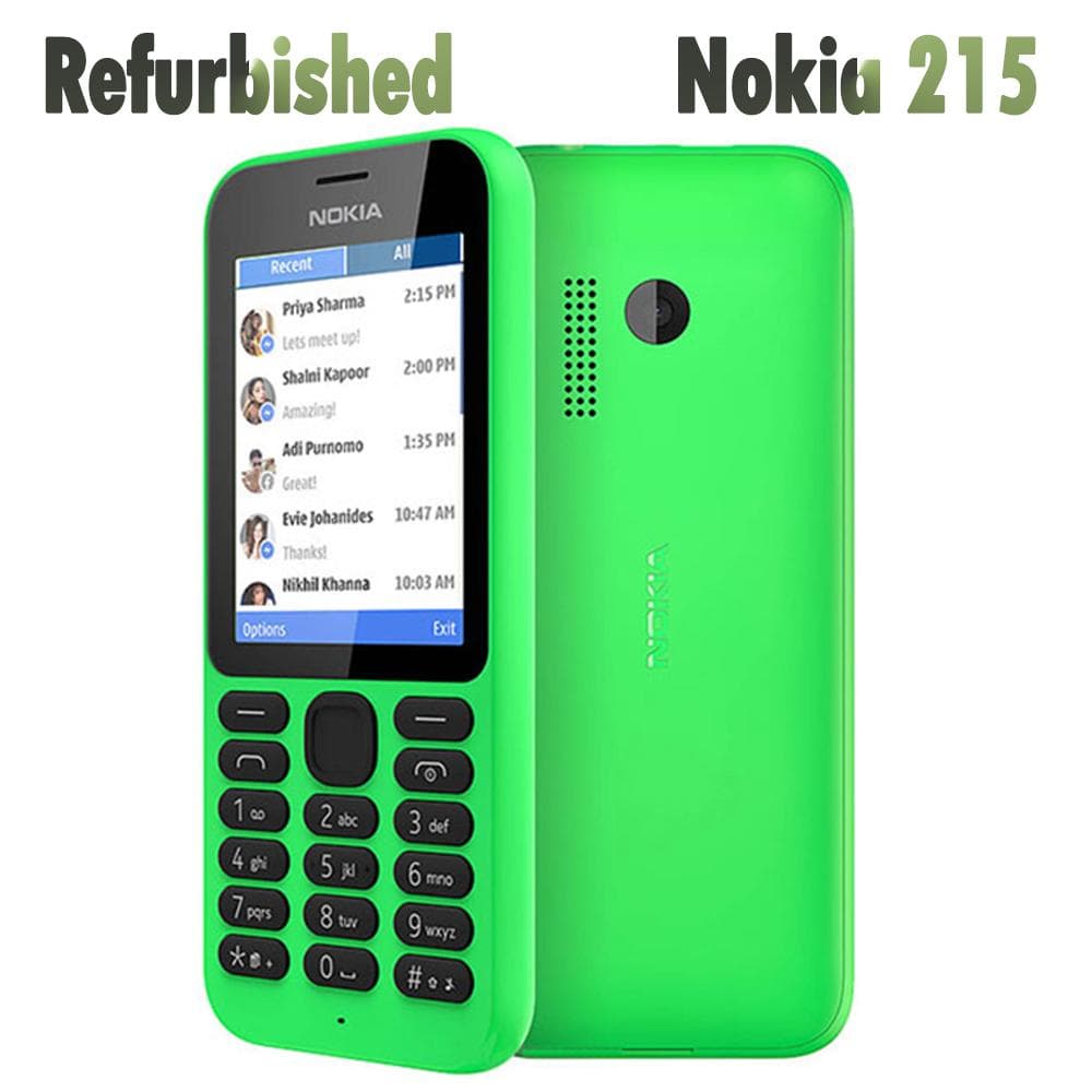Refurbished Nokia Original Nokia 215 Mobile Phone With 2 SIM 2 Sim Simple Set white