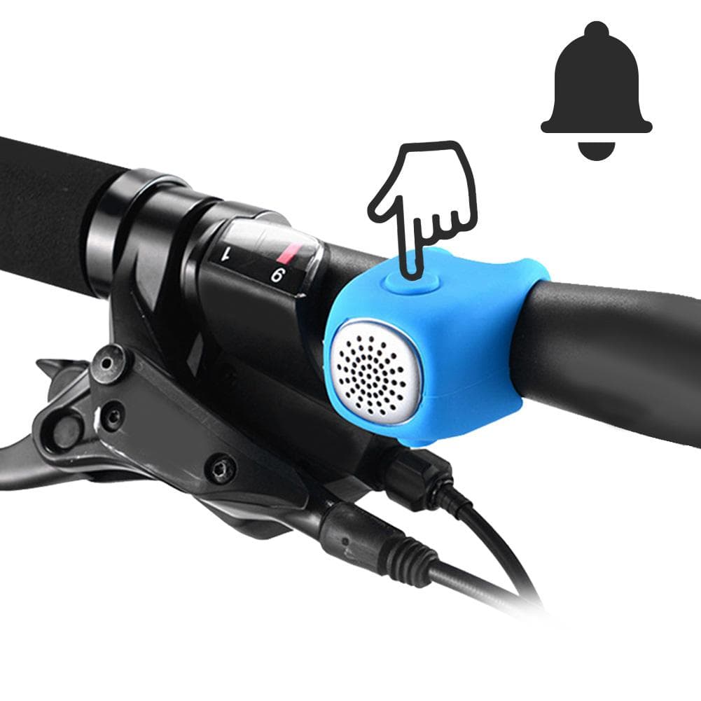 Mountain Bike Bicycle Handlebar Ringing Alarm Bell Electric Horn for Cycling(blue)