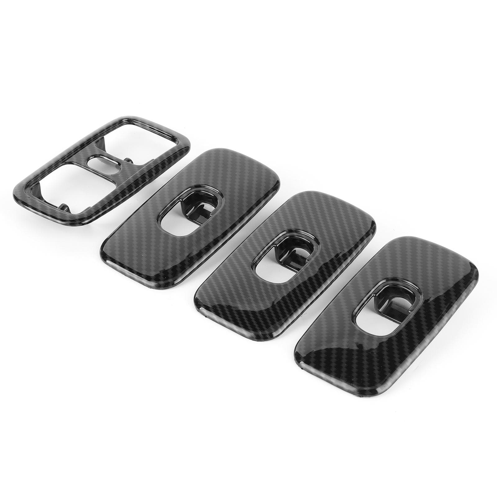 4pcs Window Lift Switch Cover Decoration Trim Fit for Benz G Class W463 G500 G55 AMG 2007?2010Peral