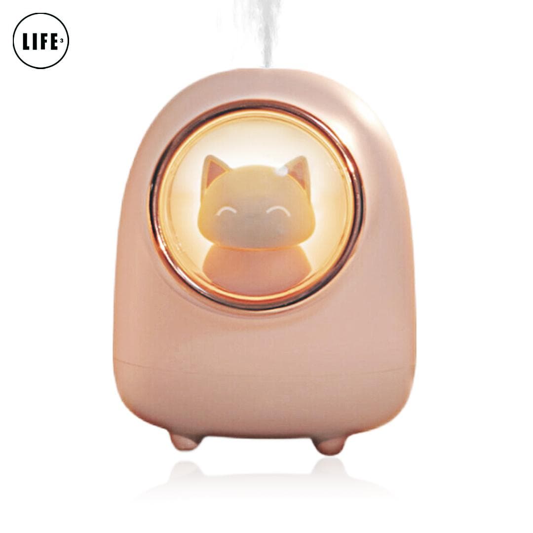 Xiaomi 3life 350ML Air Humidifier With LED Light Rechargeable Wireless Aroma Diffuser Fogger pink