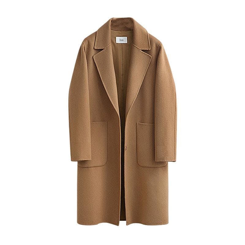 Autumn and Winter Double-sided Women's Clothing New Woolen Coat Long Loose Woolen Coat Women 4XL