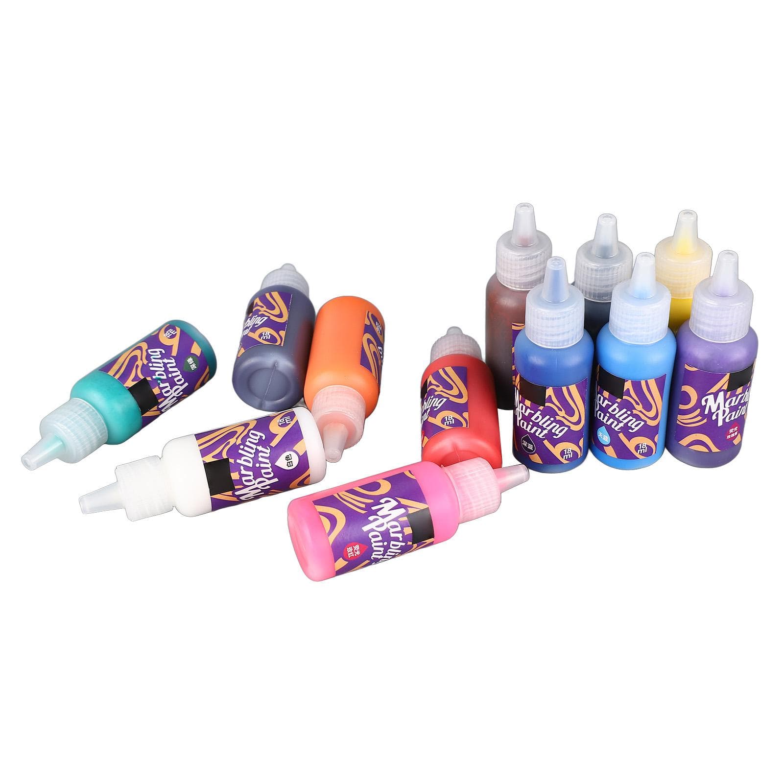 12 Colors Water Marbling Paint Kit for Girls Boys Marbling Paint Art Kit for Kids Ages 4‑12
