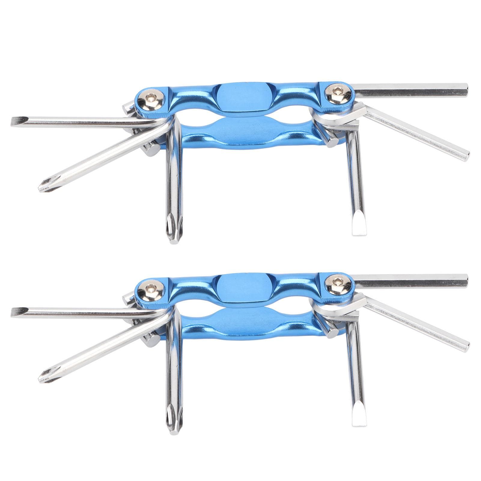 2Pcs Fold Screwdriver Ergonomic Handle Strong High Carbon Steel Flexible Folding Screwdriver Set