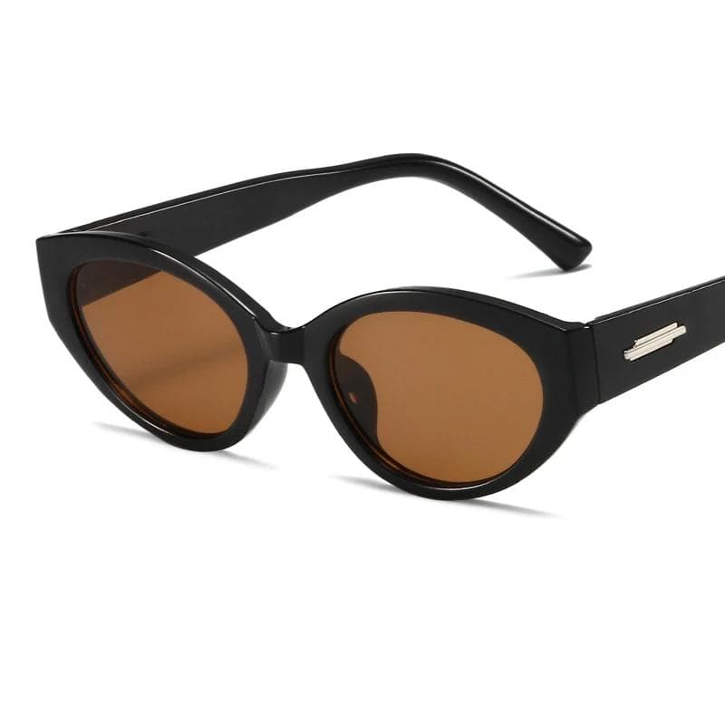 Vintage Cat Eye Sunglasses Women Men Luxury Small Frame UV400 Outdoor Eyewear Brand Design As Picture