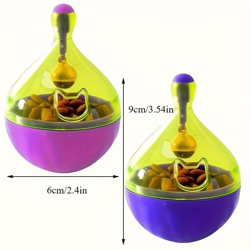 Parrot Interactive Tumbler Foraging Toy - Feeding Ball with Bell Anti-bite and Wear-resistant Material Pet Feeding Tool rose red