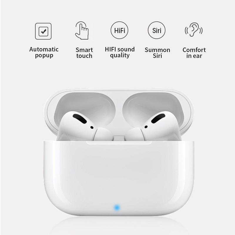 Bluetooth 5.0 Wireless Headset Low Delay E-Game Earphone Stereo Noise Reduction Gaming Headset Touch Control Headset With Charging Box white