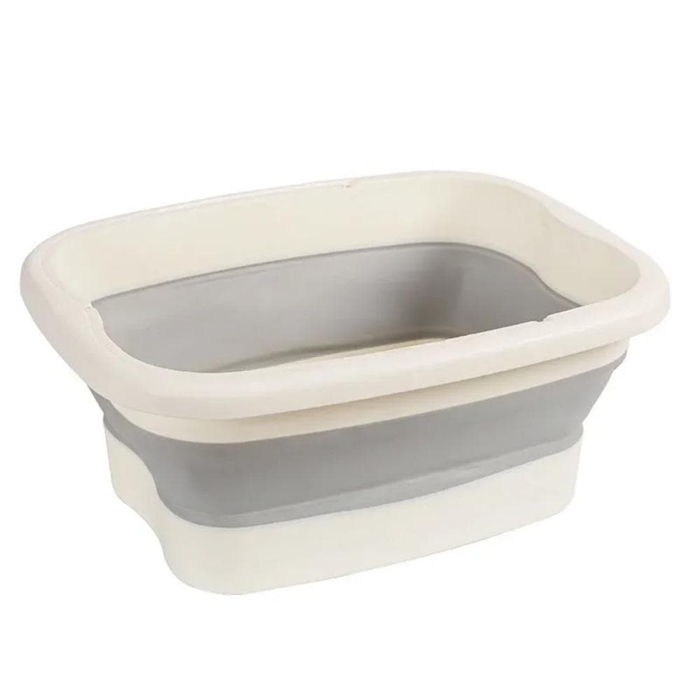 Foldable Footbath Massage Bucket Soaking Bucket Folding Basin Spa Foot Bath Bucket Household Sauna Bathtub Pedicure Bath Bathtub white
